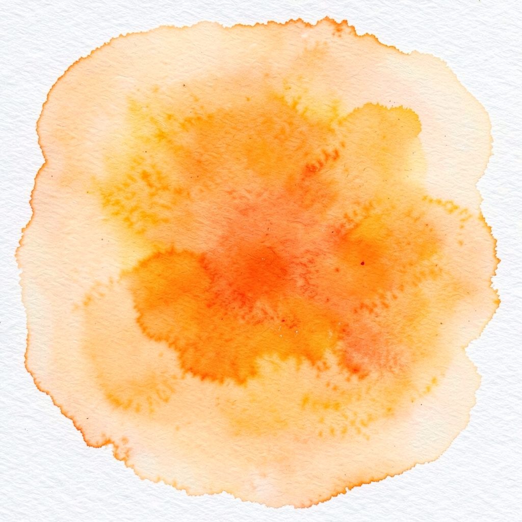 Aquarelle symbolisant un sujet délicat, tons sombres bleu et violet doux